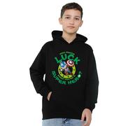 (9-11 Years, Athletic Heather) Captain America Childrens/Kids St Patrick's Day Lucky Superhero Heather Pull Over Hoodie