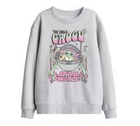 (9-11 Years, Athletic Heather) Star Wars Childrens/Kids Hippie Grogu Sweatshirt