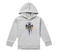 (9-11 Years, Athletic Heather) Star Wars Childrens/Kids R2-D2 Paint Drip Heather Hoodie