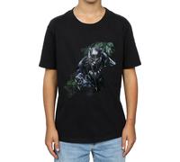 (9-11 Years, Black) Black Panther Boys Wild Silhouette Cotton T-Shirt