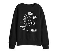 (9-11 Years, Black) Disney Childrens/Kids Mickey Mouse Geometric Shapes Sweatshirt