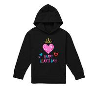 (9-11 Years, Black) Disney Princess Childrens/Kids Happy Hearts Day! Valentine's Day Hoodie