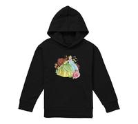 (9-11 Years, Black) Disney Princess Childrens/Kids In The Garden Tiana And Cinderella Hoodie
