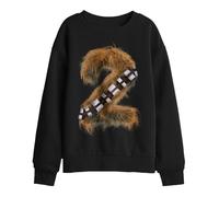 (9-11 Years, Black) Star Wars Childrens/Kids Chewbacca 2nd Birthday Sweatshirt