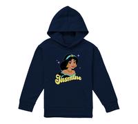 (9-11 Years, Navy) Disney Princess Childrens/Kids Jasmine Face Hoodie