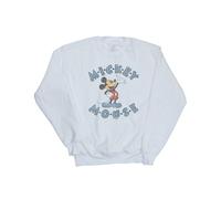 (9-11 Years, White) Disney Girls Mickey Mouse Dash Sweatshirt