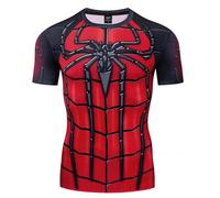 (9, 110) Marvel character Spider-Man pattern printed children's T-shirt, quick-drying, breathable, loose and casual children's clothing