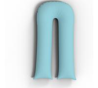 (9/ 12 FT U Pillowcase Cover (9ft U Pillowcases, Duck EGG)) 9ft/12ft U Shaped Pillowcase Cover Pregnancy Maternity Nursing Full Body Ultimate Back Support Pillowcase Cover in white cream & silver colo