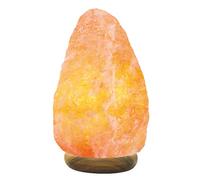9-12 Kg Himalayan Crystal Salt Lamp - Handcrafted with Natural Wooden Base - UK Certified Plug & Button Cable - Therapeutic & Decorative Gift for Wedding, Anniversary, or Home