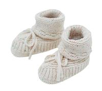 9-12 Months Newborn Unisex Baby Knit Booties Infant Boys Girls Cozy Booties Winter Slippers Socks Soft Sole Stay on Infant First Walker Crib Shoes Non Slip Winter Warm Boots #B1_White