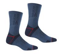 (9-12 UK) Regatta Men's Blister Protection II Socks - Dark Denim x 2 Pairs
