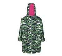 (9-13 Years, Cactus Green/Pink Potion) Regatta Childrens/Kids Camouflage Waterproof Changing Robe