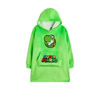(9-13 Years, Green) Super Mario Childrens/Kids Yoshi Blanket Hoodie