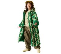 (9 - 13 Yrs, Giant Square Flower Green) Regatta Kids Orla Kiely Changing Robe