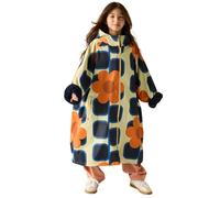 (9 - 13 Yrs, Giant Square Flower Orange) Regatta Kids Orla Kiely Changing Robe