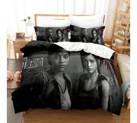(9, 135X200 quilt cover two-piece set) New The Last of Us digital print brushed bedding four-piece set three-piece set sheets
