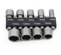 9/14PCS Hexagon Nut Driver Drill Bit Socket Screwdriver Wrench Set Drill Bit Adapter for Electric Screwdriver Handle Tool(9 Pcs)