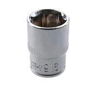 9/16" Imperial 6 Point 3/8" Drive Shallow Socket SAE AF Chrome Vanadium Steel