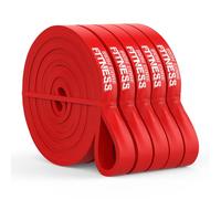 9-16 kg Red Pull Up Resistance Band Set Multi Pack - Pull Up Assistance Bands for Men & Women - Long Exercise Band for Home & Gym - Assisted Fitness Band for Workout, Mob, Stretch & Physio Therapy