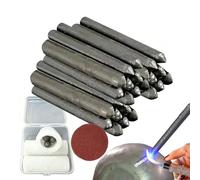 9/18/27Pcs - Low Temperature Universal Welding Rod, Aluminum Welding Rods with Sandpaper, Easily Melt Low Temp Weldings Rods for Aluminum, Stainless Steel (27Pcs)