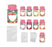 9/18Pcs Happy Mother's Day Paper Card Paper Jar Bottles Shape Card With Candy Packaging Bag Mother's Day Party Supplies Searching For Creative Gifts