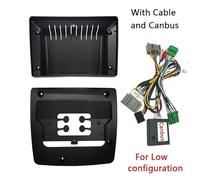 9" 2 Din Head Unit Car Radio Fascia Compatible with XC90 2003-2014 Auto Stereo Audio Player DVD Dash Panel Frame Kit Bezel Faceplate Navigation frame(Fascia cable cabus)