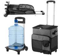 9.2 Gallon Insulated Rolling Cooler with Adjustable Cart, 35L Cooler Bag On Wheels for Beach, Picnic, BBQ, and Shopping