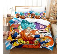 (9, 220*240 three-piece set) Anime bedding set Dragon Ball series 3D digital printing three-piece set