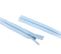 9"/ 23cm Concealed Invisible Closed End Zips Pale Blue - per single zip