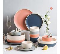 9 24 29 35 44PCS Ceramic Dinnerware Set Tableware Dishes Plates Ceramic Combination Dinner Set Porcelaine for 10 Nordic Household Combination,44 Pieces