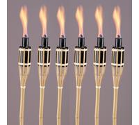 (9) 3/6/9 Bamboo Torch Lanterns Oil Paraffin Light