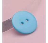 9-30mm Colorful Double Eye Bread Button Round Resin Sewing Buttons DIY Crafts Scrapbooking Multicolour Garment Accessories-Light blue-32L 20.0 MM 30pcs