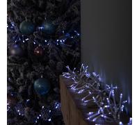 Samuel Alexander 9.3m Christmas Cluster String Lights with Timer in White. Clear Cable in White Samuel Alexander White