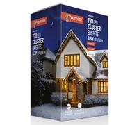 9.3m 720 Vintage Gold LED Outdoor Multi-Action Cluster Supabrights with Timer