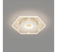 9.4" Small Ceiling Light, Modern Led Acrylic Ceiling Lamp, 3000K-4000K-6000K 3-Color Adjustable Ceiling Lighting Fixtures, White Flush Mount Close to Ceiling Lamps for Hallway Entryway, JYLSSKUK, d