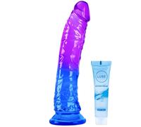 9.4'' Soft Big Realistic Anal Silicone Dildo Sex Toys with Suction Cup for Hands-Free Play,Thick Dildos Suitable for Beginner Women Men Couple with Thin and Slim Poke can be Use for G spot and Anal