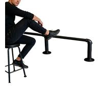 9.4ft Heavy Duty Floor Mount Bar Foot Railing Round Undercounter Footrest Pole for Kitchen Restaurant OfficeDurable Metal Support Tube