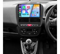 9" 4G+64G Android 14 Car Stereo for Fiat Doblo 2010-2015 for Vauxhall Combo 2011-2018 Double Din Car Stereo Radio w/Carplay & Android Auto GPS Nav Car MP5 Player BT Wi-Fi FM/RDS SWC Backup Camera Mic