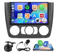 9" 4G+64G Android 14 Car Stereo Radio GPS Sat Nav for BMW E88 E82 E81 E87 2004-2011 Manual Air Conditioner Models w/Wireless Carplay & Android Auto Car Stereo FM/RDS Radio Receiver w/AHD Rear Cam Mic