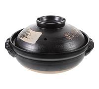 9 * 4Inch Ceramic Hot Pot Earthenware Clay Pot Fondue Pot Earthen Pot Round Stewpot Clay Pots Soup Pot Casserole Cooking Pot for Home
