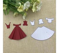 9.4x5.4cm Princess Dress Build Up Metal Cutting Dies Mold Label Tag Scrapbook Paper Card Making Craft,Die Cuts Stencils Template