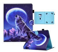 9.5-10.5 inch Tablet Universal Case, Synthetic Leather Case Cover for iPad Air,New iPad 5th/6th Gen, Samsung Galaxy Tab A 10.1/Tab E 9.6 and More 9.5-10.5inch Tablet-Wolf