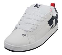 (9.5) DC Shoes Court Graffik Mens Skate Trainers in White Navy Red