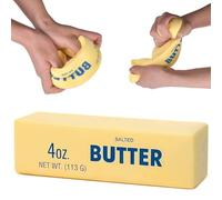 9.5 Inch Big Butter Squishy, Giant Cheese Squishy Fidget Toys for Adults Kids ADHD, Butter Stick Squishies Stress Balls Sensory Squeeze Toys for Anxiety Relief Home Office Desk Decor