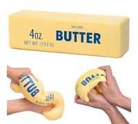 9.5 Inch Big Butter Squishy, Giant Cheese Squishy Fidget Toys for Adults Kids ADHD, Butter Stick Squishies Stress Balls Sensory Squeeze Toys for Anxiety Relief Home Office Desk Decor