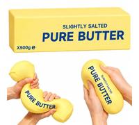 9.5 Inch Giant Butter Squishy, Slow Rising Butter Stick, Stress Ball | Squishy Butter, Anti-Stress Toy, Realistic Food Squeeze Fidget Toy for Children Adults ADHD Autism
