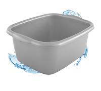 9.5 Litre Rectangular Washing Up Bowl Complete With Integrated Carry Handles (2, Silver)