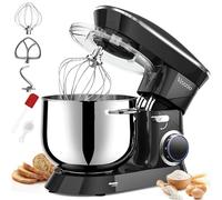 9.5 Qt Stand Mixer, 10-Speed Tilt-Head Food Mixer, Vezzio 660W Kitchen Electric Mixer with Stainless Steel Bowl, Dishwasher-Safe Attachments for Most Home Cooks(Black)