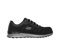 (9.5 UK, Black) Skechers Mens Lyndale Mesh Steel Toe Cap Safety Boots