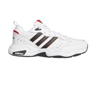 (9.5 UK, White/Black/Red) Adidas Mens Strutter Coated Leather Shoes